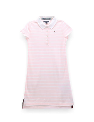 Tommy Hilfiger Kids Horizontal Stripe Slim Polo Dress