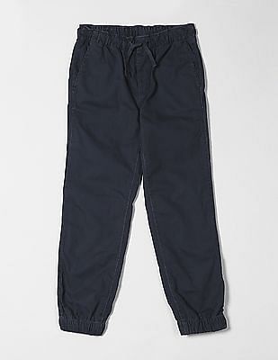 Gap Boys Blue Solid Woven Joggers