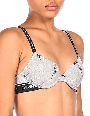 Buy Calvin Klein Women Grey Padded Underwired T-Shirt Bra - NNNOW.com