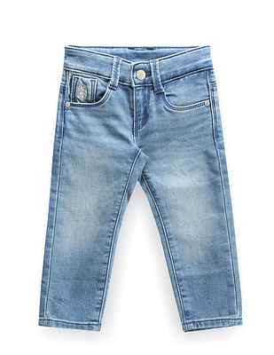 U S Polo Assn Kids Boys Slim Fit Stone Wash Jeans