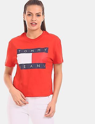 tommy hilfiger women's logo t shirt