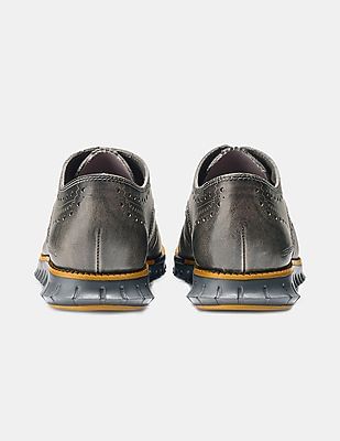 Buy Cole Haan Men Grey Zerogrand Wingtip Oxford Shoes - NNNOW.com