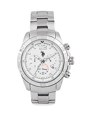 us polo assn stainless steel watch