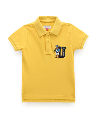 U S Polo Assn Kids Boys Embroidered Mascot Polo Shirt