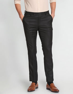 Arrow Tailored Regular Fit Dobby Formal Trousers