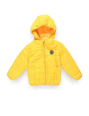 U S Polo Assn Kids Boys Solid Hooded Puffer Jacket