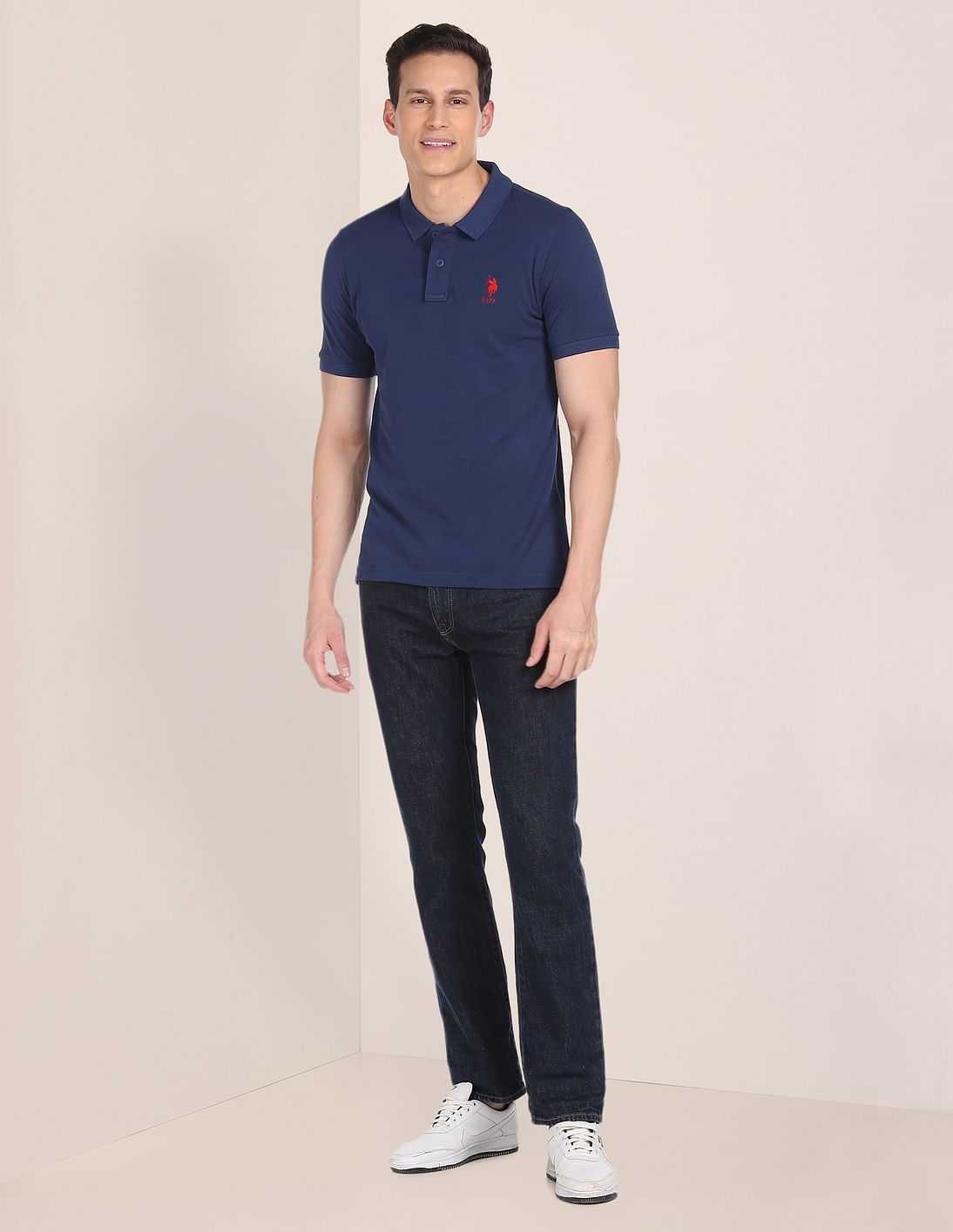 Buy U.S. Polo Assn. Ribbed Collar Solid Polo Shirt - NNNOW.com Buy U.S. Polo Assn. Ribbed Collar Solid Polo Shirt - NNNOW.com