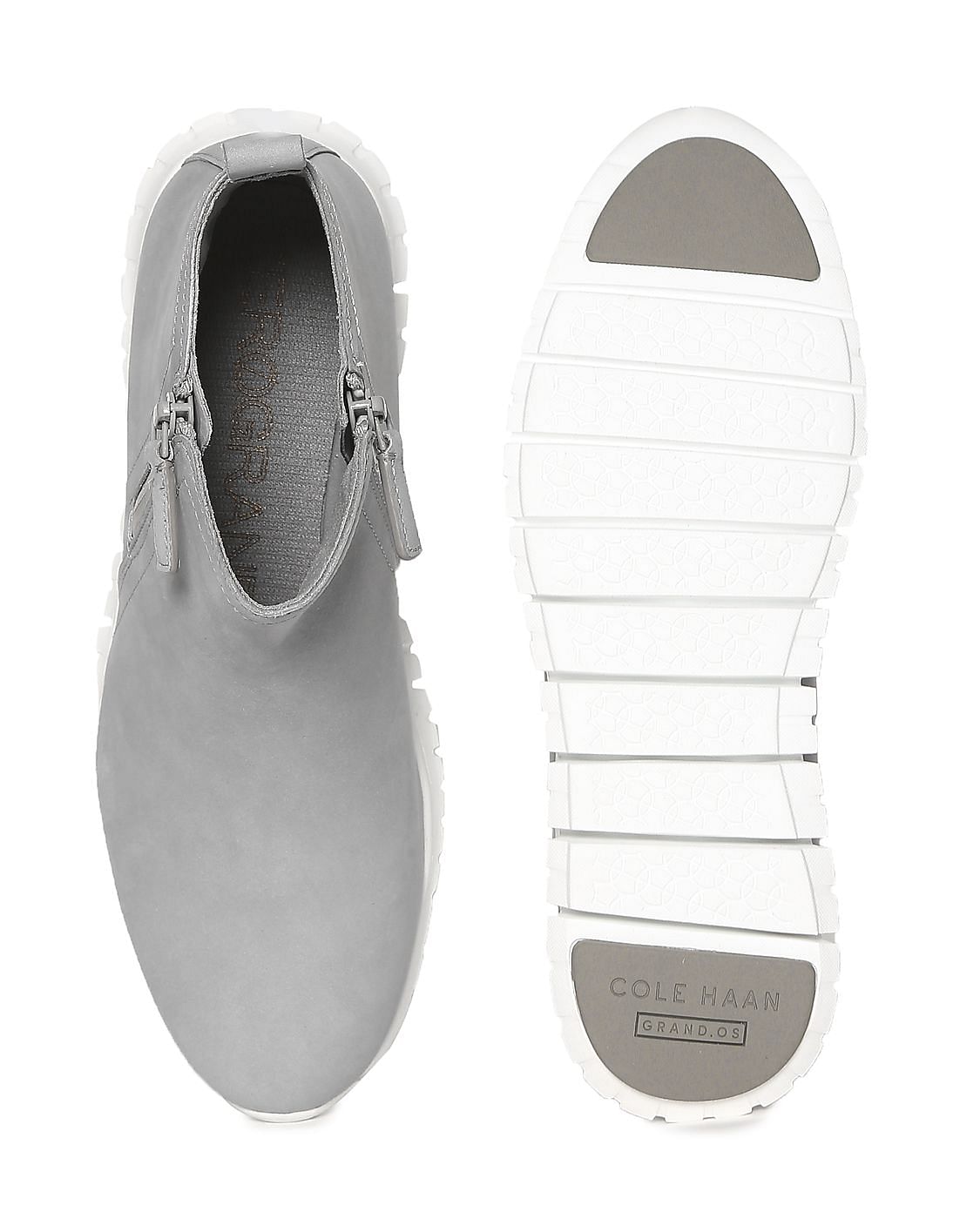 Buy Cole Haan Grey ZERØGRAND Side Zip Boots - NNNOW.com