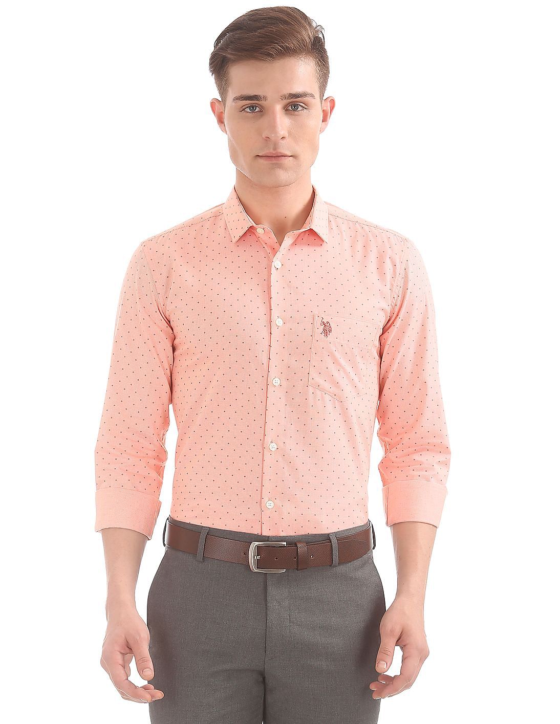 Buy USPA Tailored Slim Fit Printed Shirt - NNNOW.com