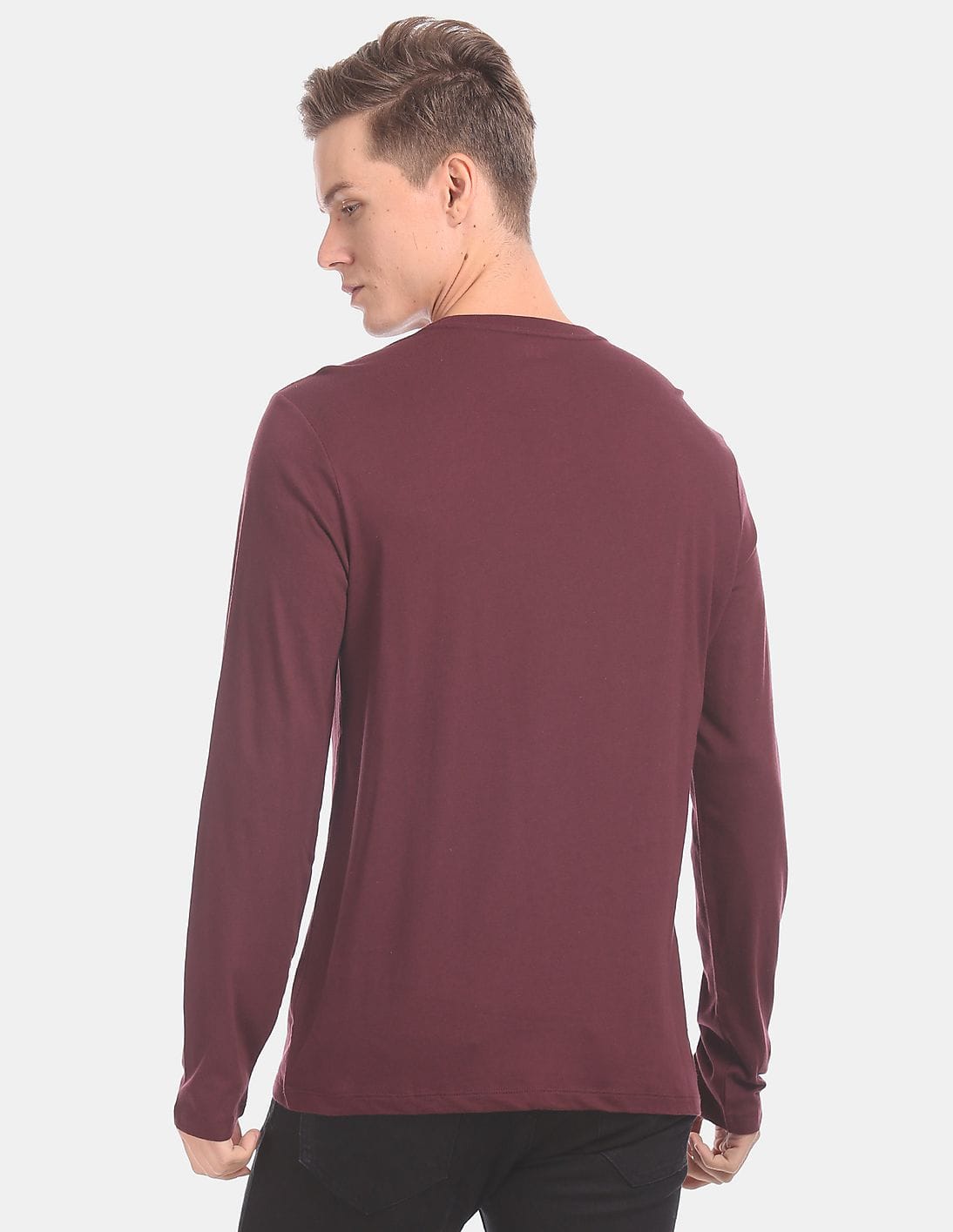 Buy GAP Red Long Sleeve Everyday Crew Neck T-Shirt - NNNOW.com