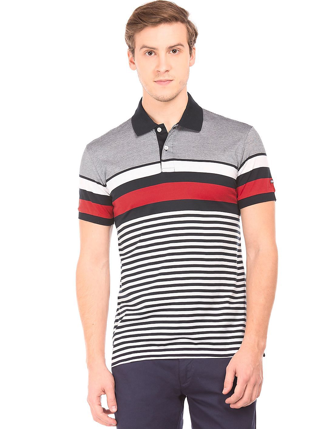 Buy Arrow Sports Striped Cotton Polo Shirt - NNNOW.com
