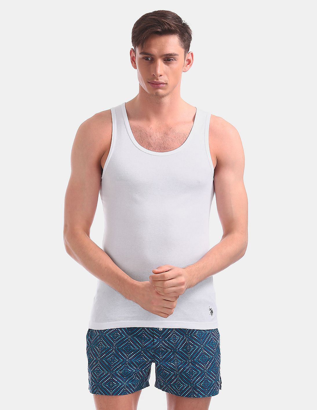 Buy USPA Innerwear Solid Cotton Vest - NNNOW.com