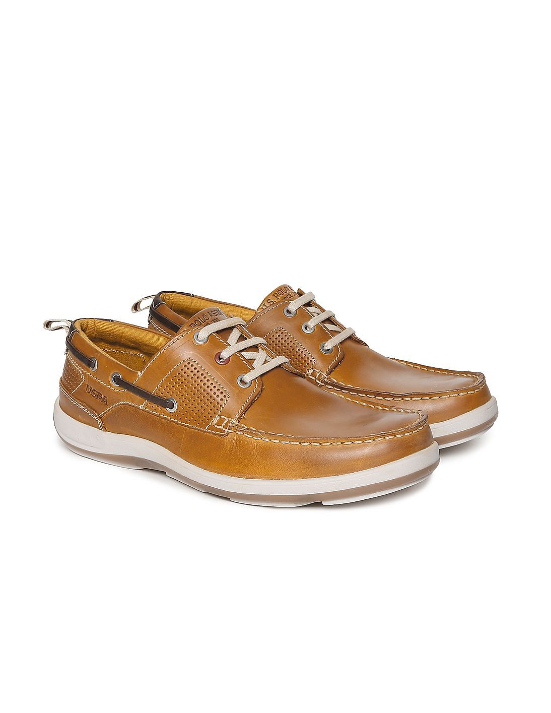 Buy U.S. Polo Assn. Perforated Leather Marshell Boat Shoes - NNNOW.com