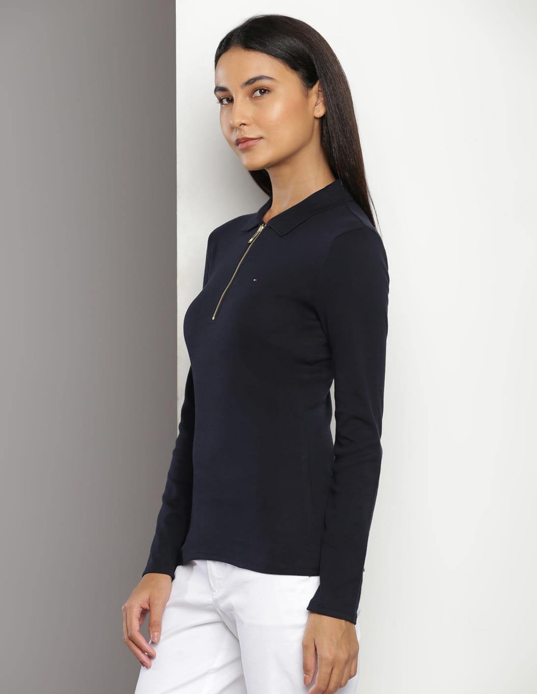 Buy Tommy Hilfiger Long Sleeve Zip Polo Shirt - NNNOW.com
