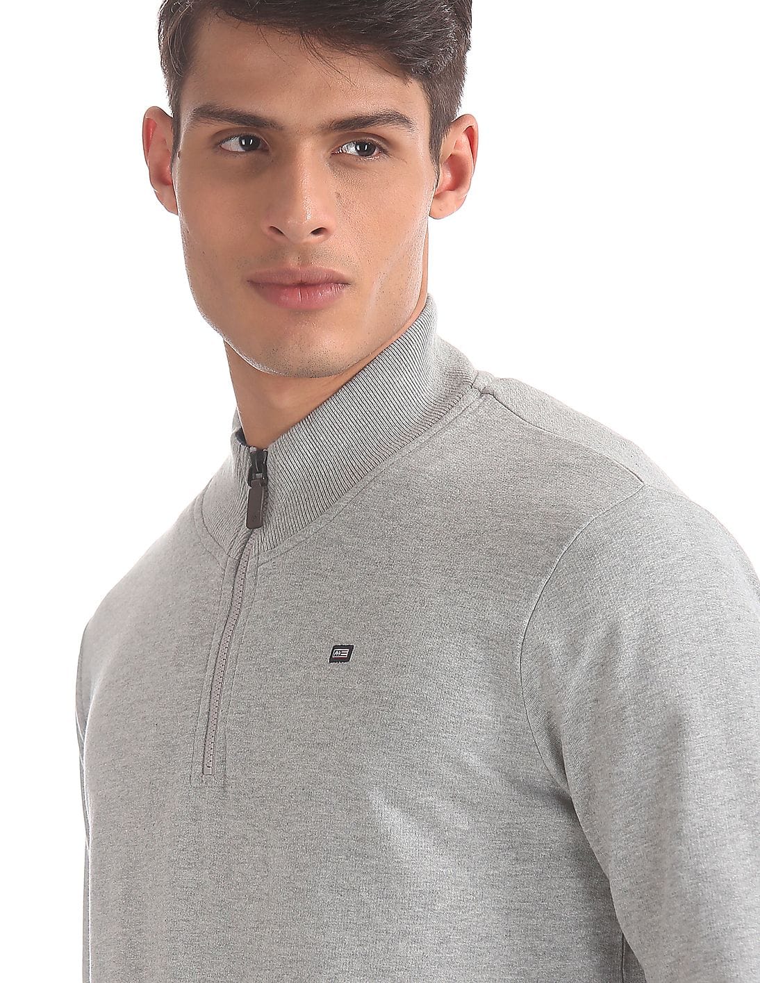 Buy Arrow Sports Heathered Half Zip Sweatshirt - NNNOW.com