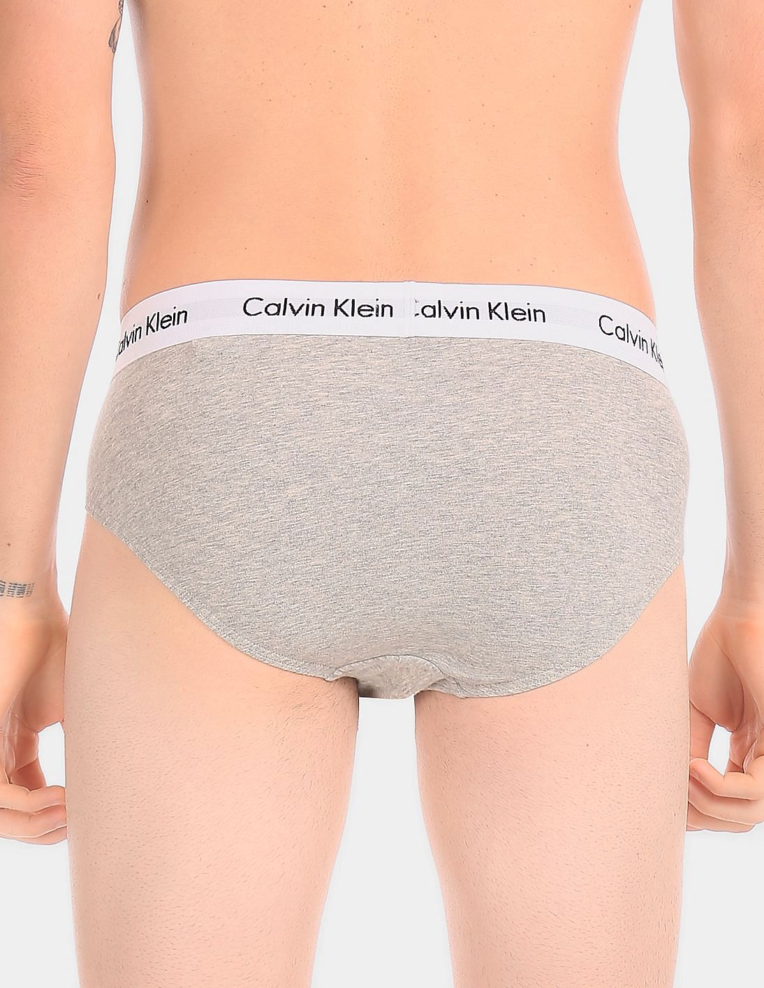Fashion Men's Underwear Pack of 2 Calvin Klein CK Underwear Calvin Klein  Cotton Stretch Hip Briefs Grey & Blue 