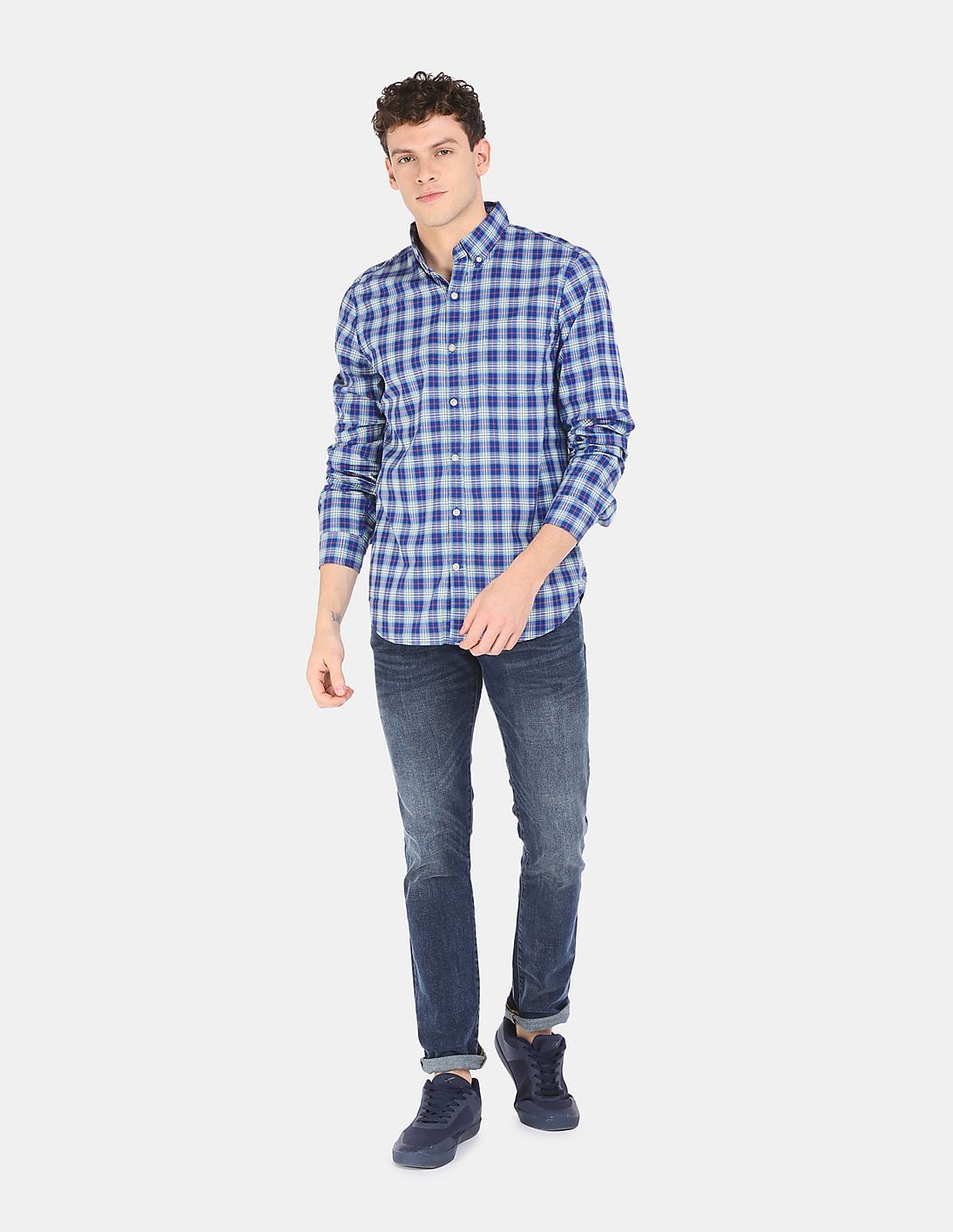 トップス \"90s old GAP\" BD L/S check shirt M fit=scale-down,w=1200