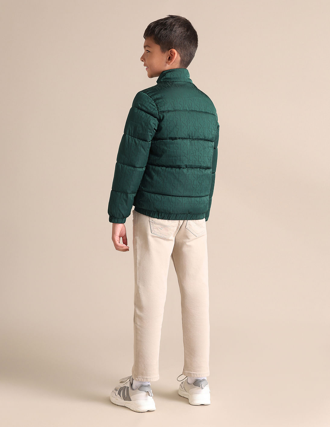 Buy U.S. Polo Assn. Kids Boys Printed Stand Collar Jacket