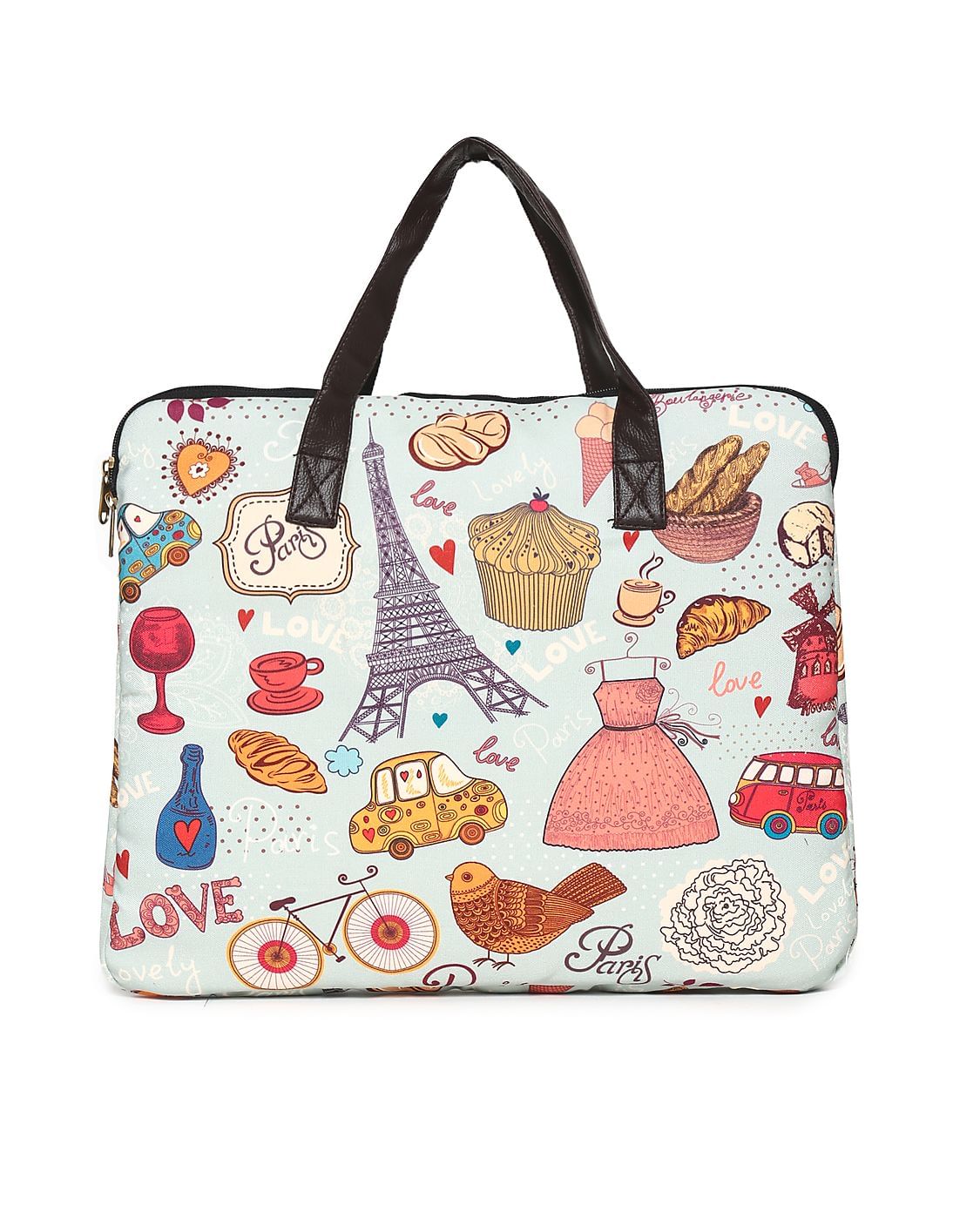 Buy SUGR Green Printed Laptop Bag