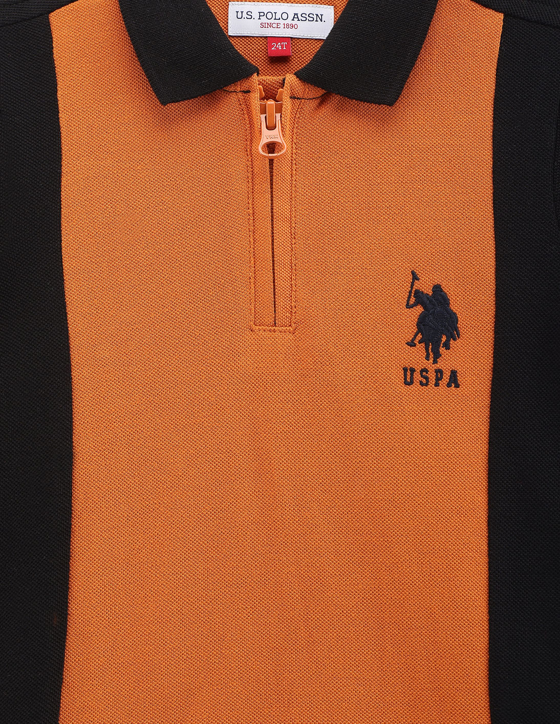 Buy U.S. Polo Assn. Kids Boys Zipper Colour Block Polo Shirt