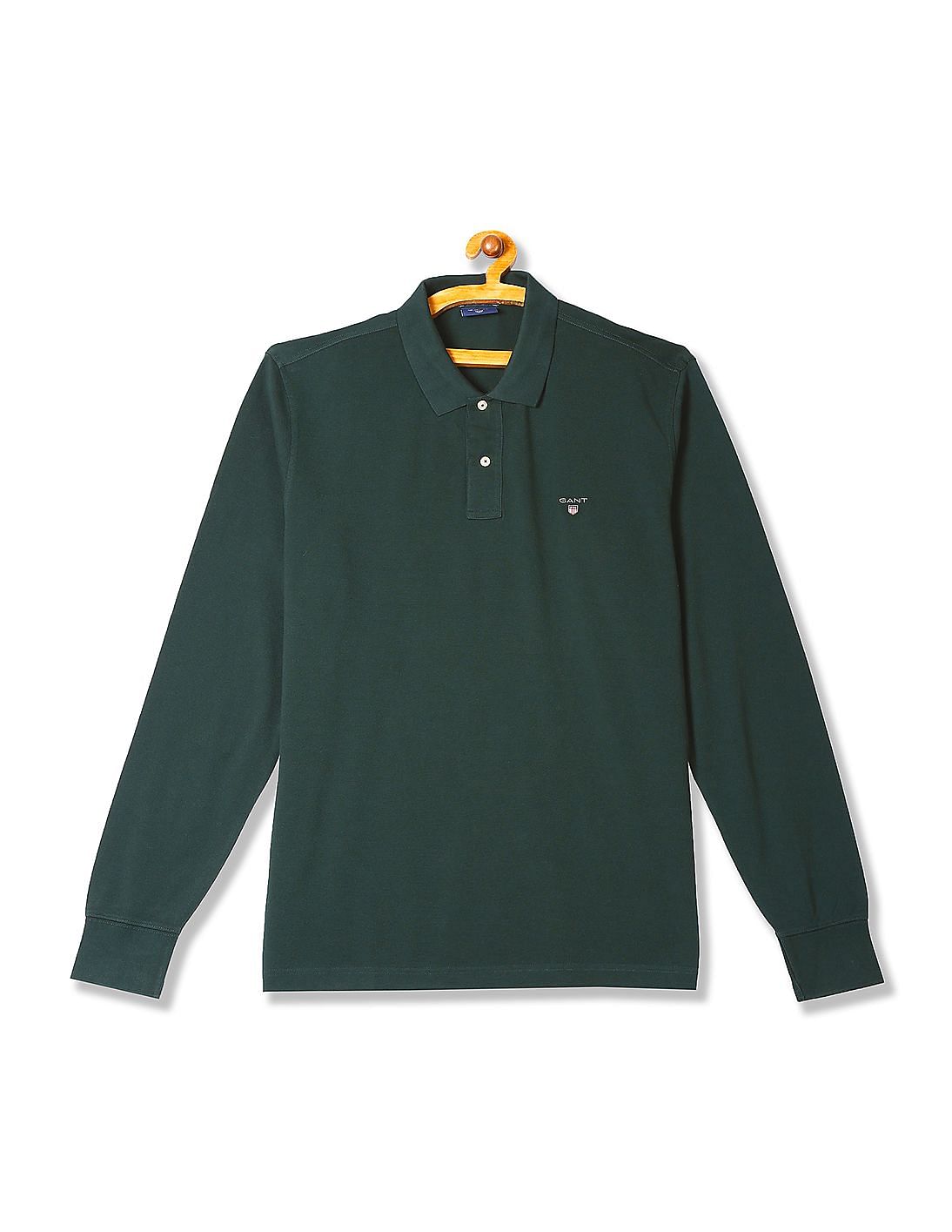 Buy Men Regular Fit Full Sleeve Polo Shirt online at NNNOW.com