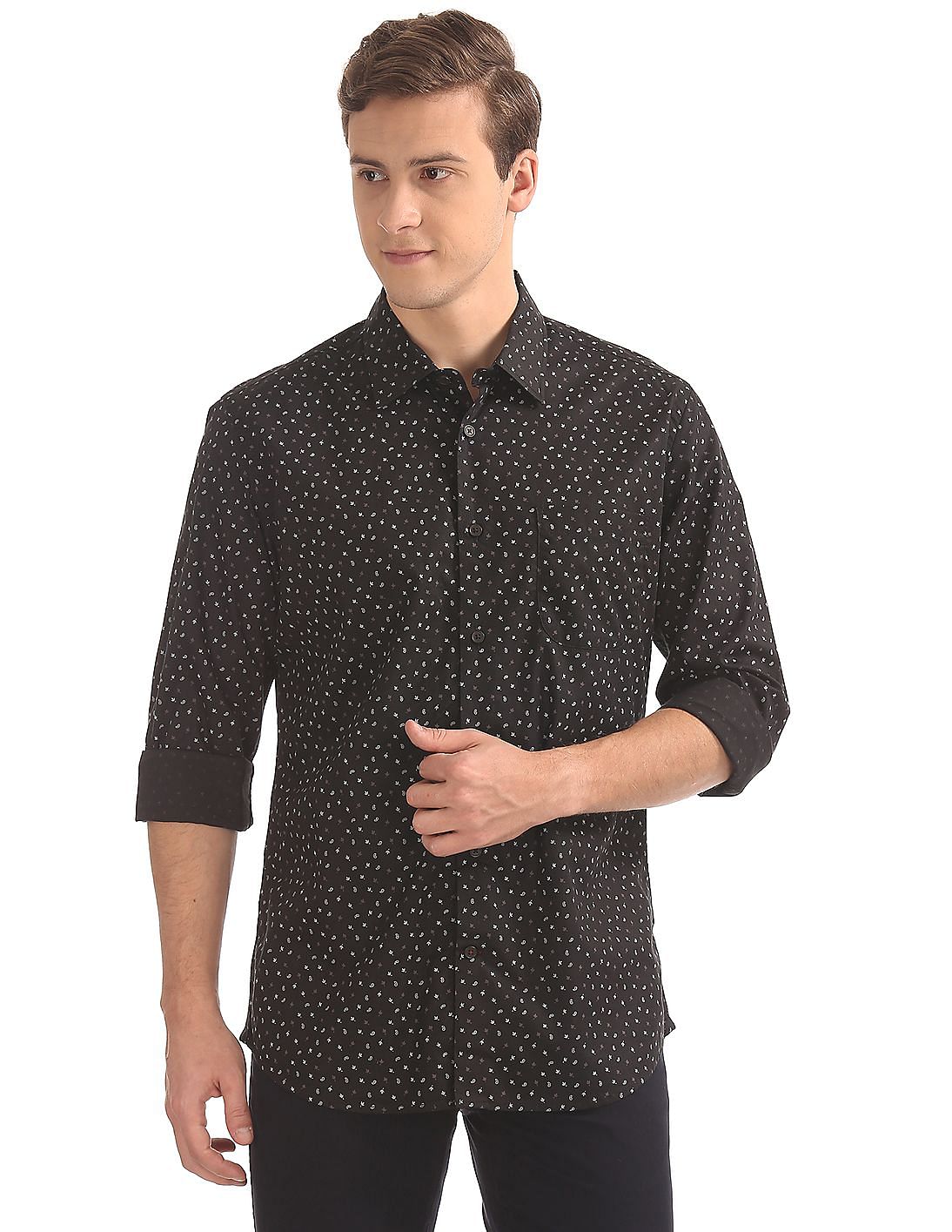 Buy Arvind Slim Fit Printed Shirt - NNNOW.com