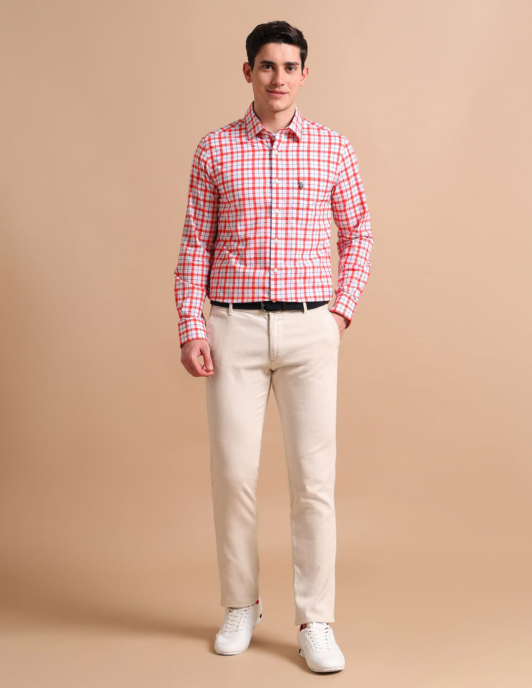 トップス NAMACHEKO Check-Pattern Polo Shirt 1.jpg