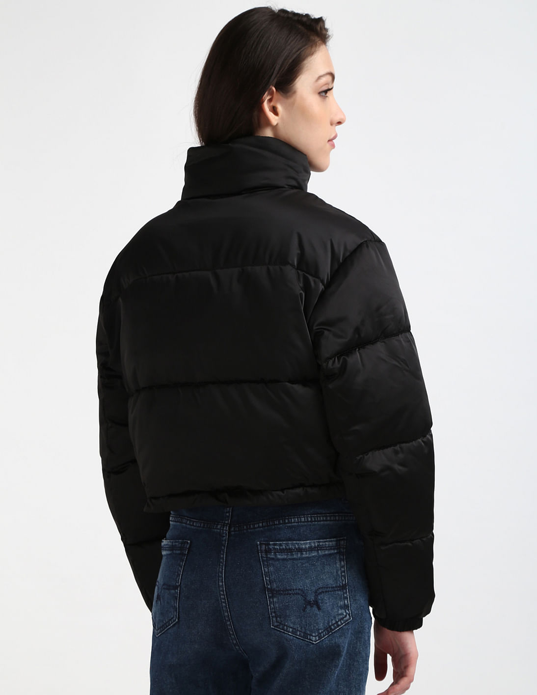 [ JEANS] Crop Satin Puffer Jacket ☆送料込☆ Crop Puffer Jacket – Y Bhutan