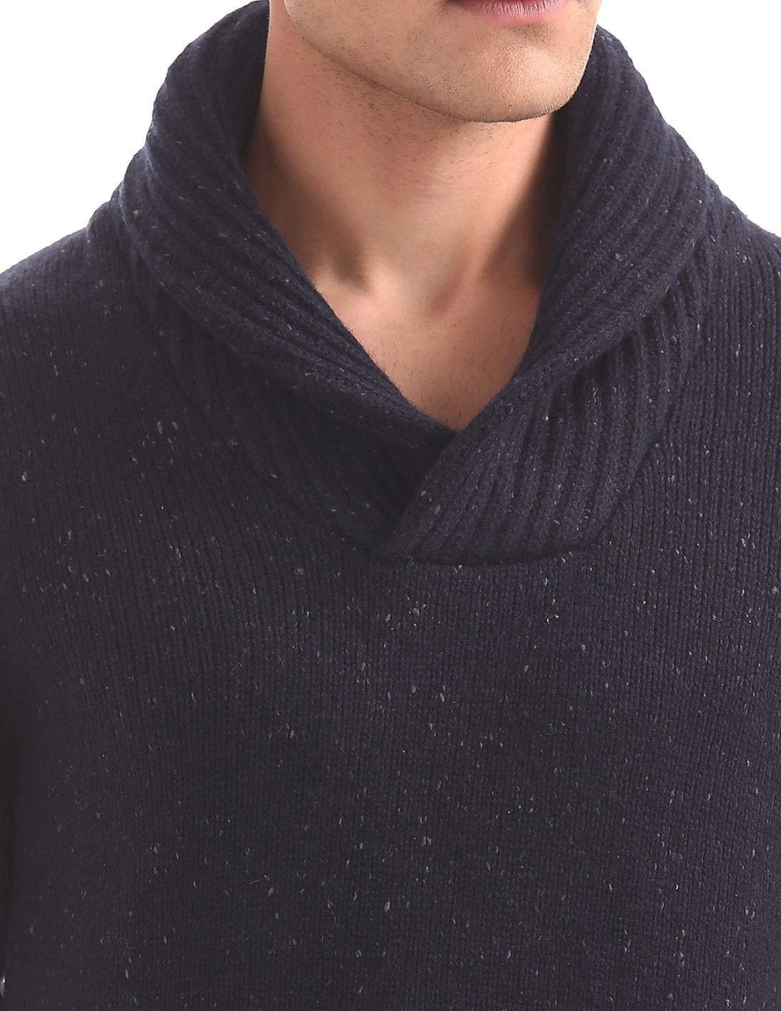 Buy Men Shawl Collar Lambswool Sweater 