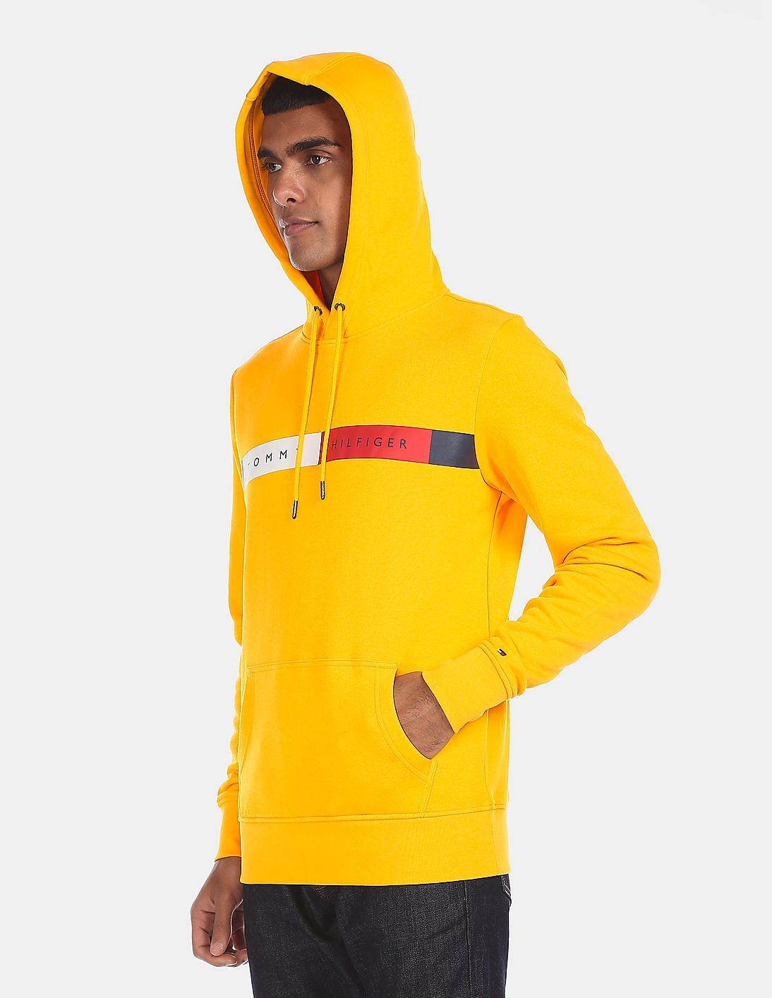 Tommy jeans hoodie cheap yellow