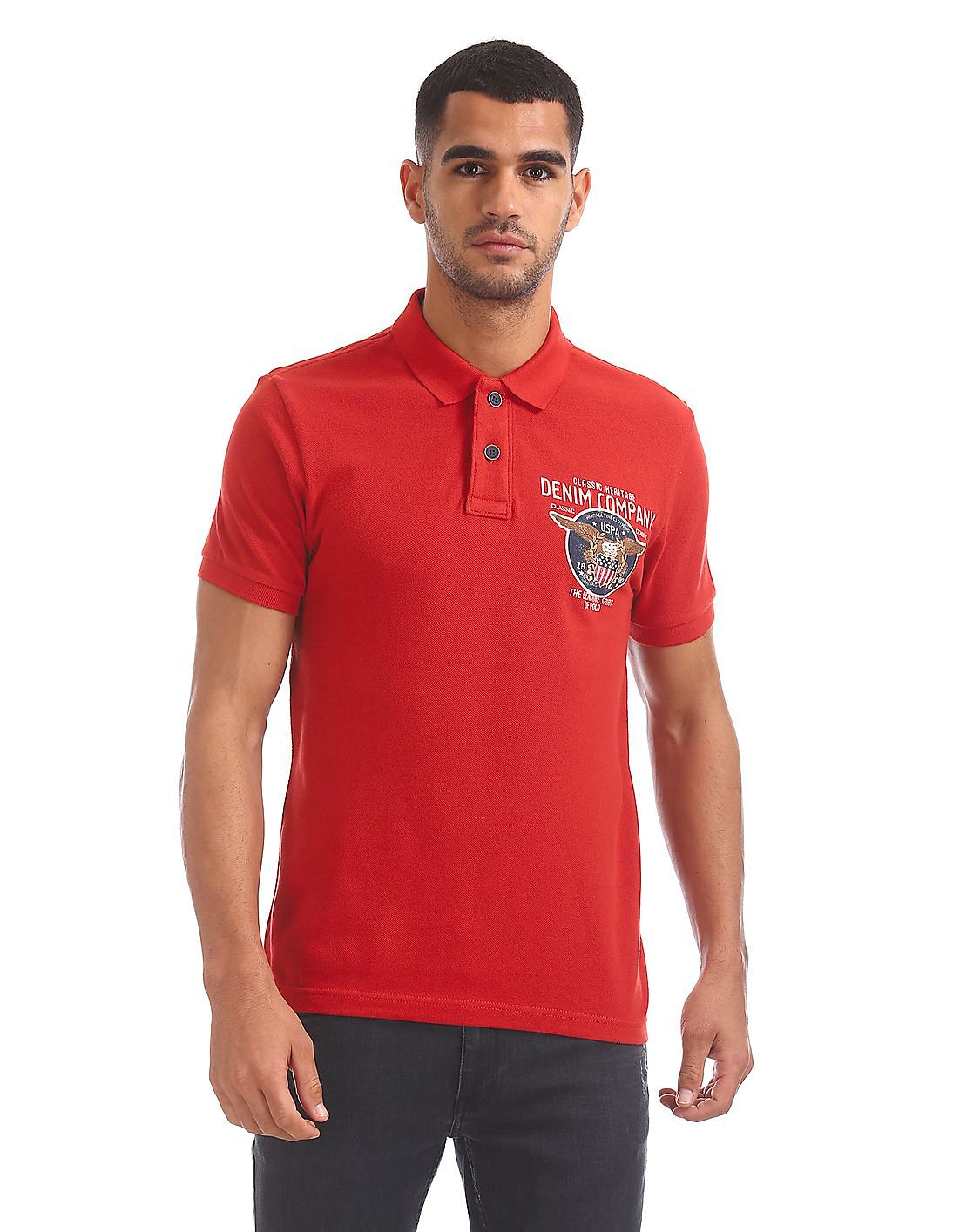 Buy Men UDTS0374 Pompeian Red Mens T-Shirt online at NNNOW.com