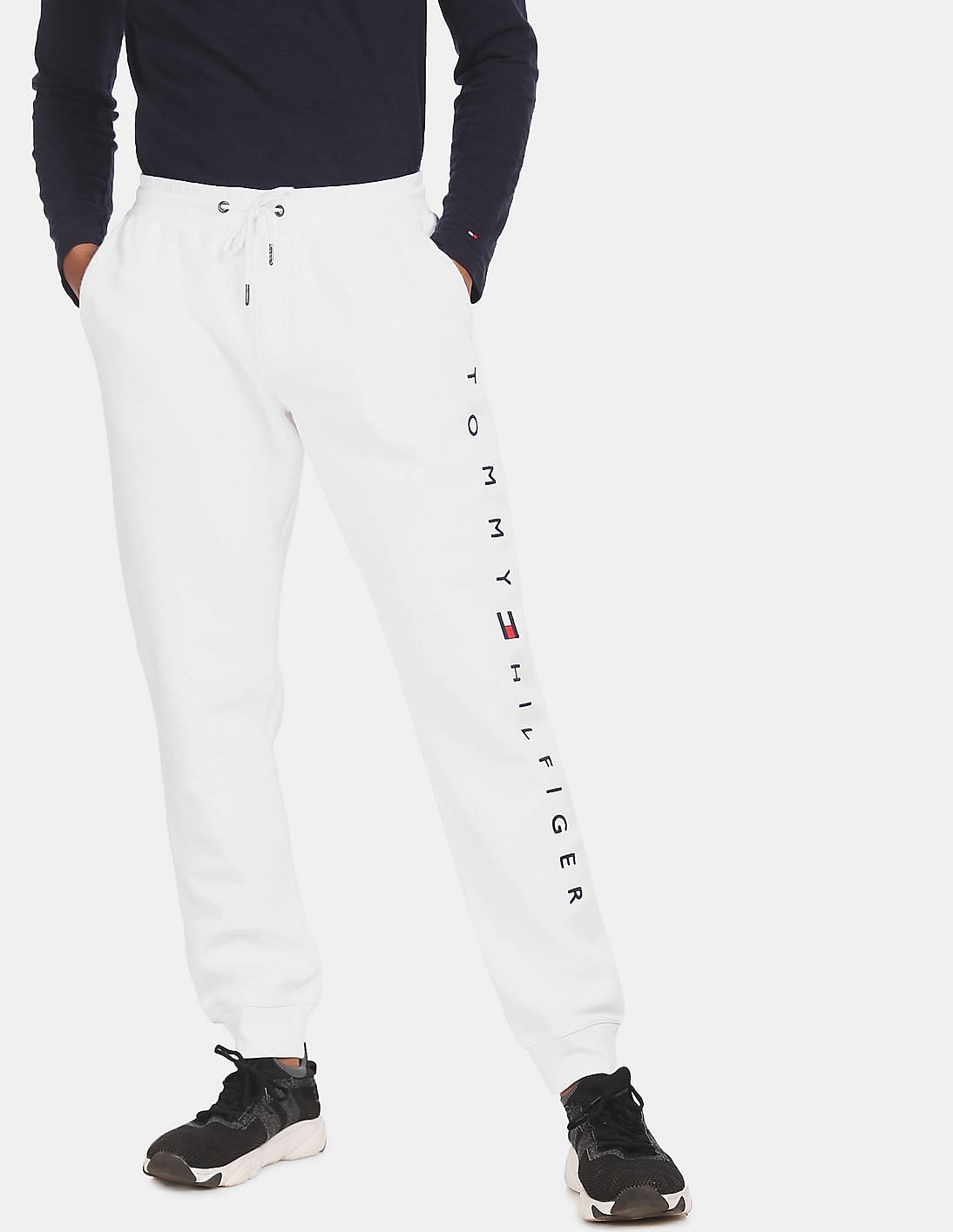 white tommy hilfiger joggers