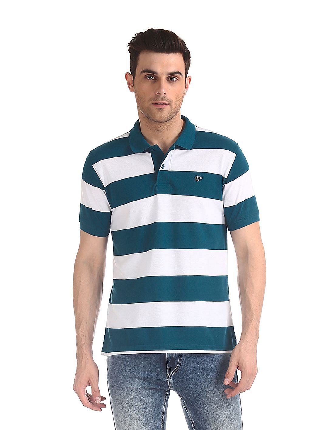 Buy Ruggers by Unlimited Horizontal Stripe Pique Polo Shirt - NNNOW.com