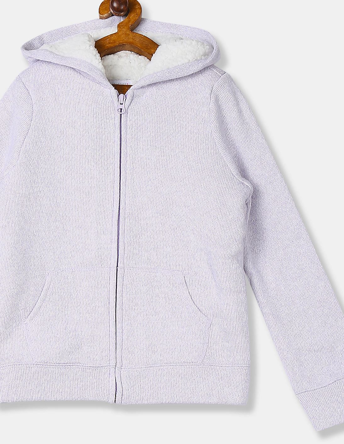 sherpa lined hooded sweatshirt