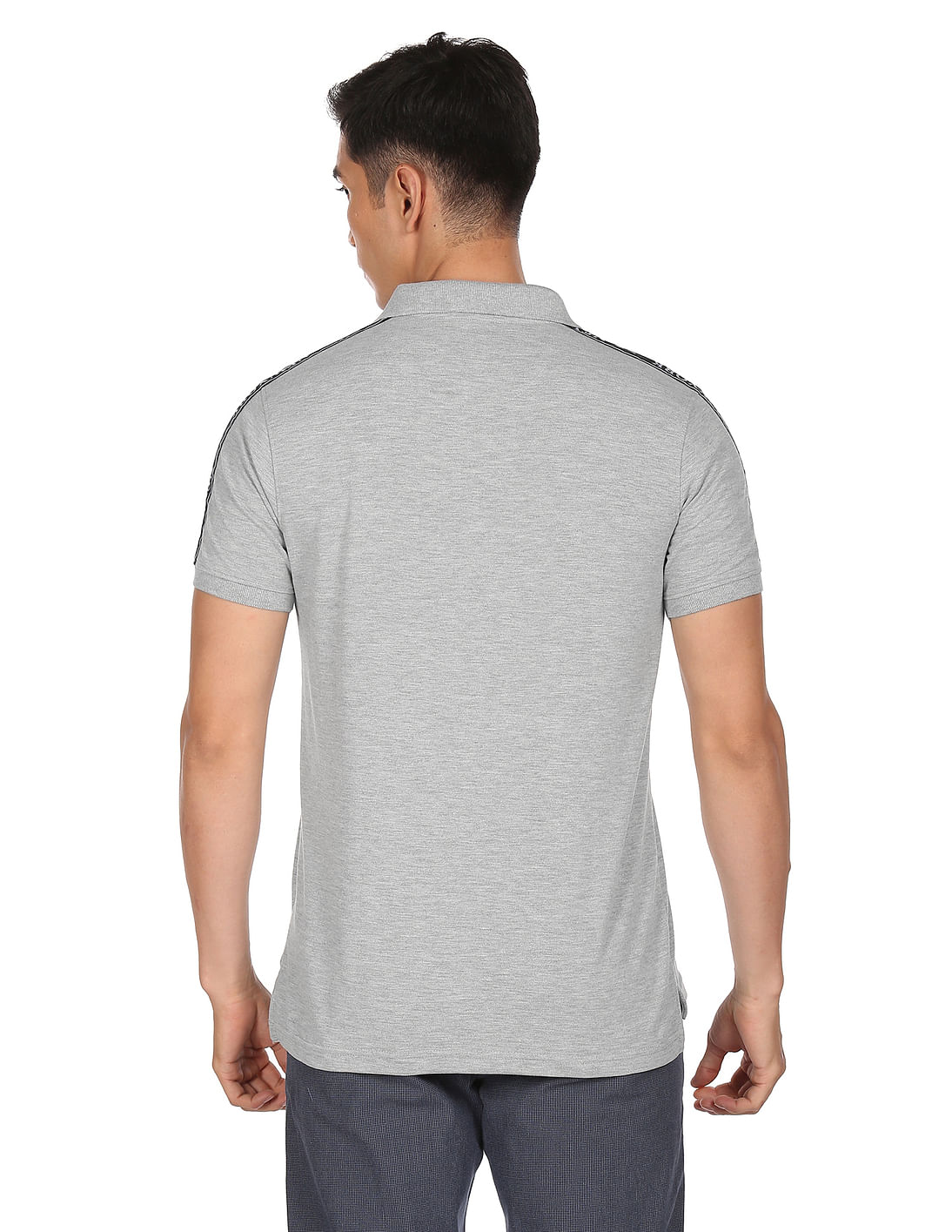 Buy Arrow Newyork Ribbed Collar Brand Tape Polo Shirt