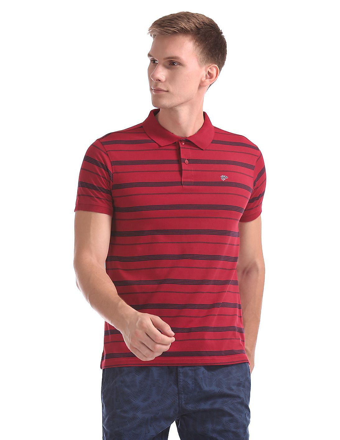 Buy Ruggers Regular Fit Ribbed Collar Polo Shirt - NNNOW.com