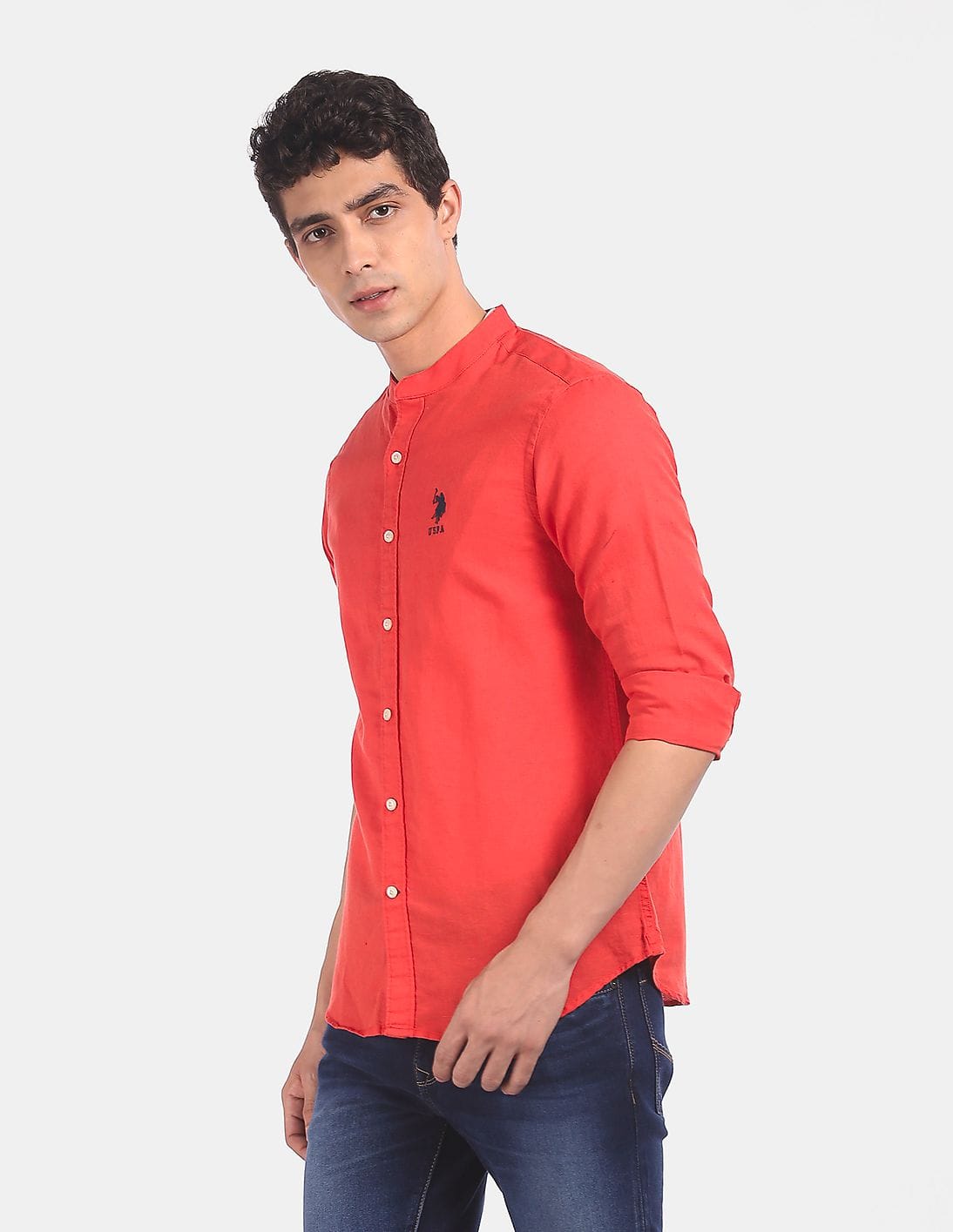 Buy U.S. Polo Assn. Men Coral Red 