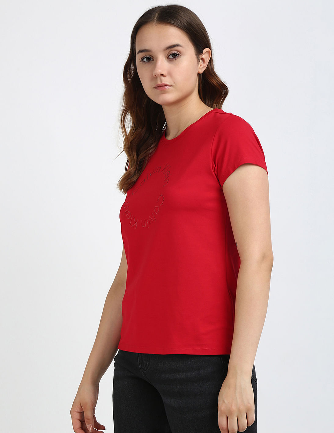 Tシャツ・カットソー VALENTINO Woman T-Shirt Red 6B3MG24B961 AS0 Buy Calvin Klein Jeans Circle Double Logo T-Shirt - NNNOW.com