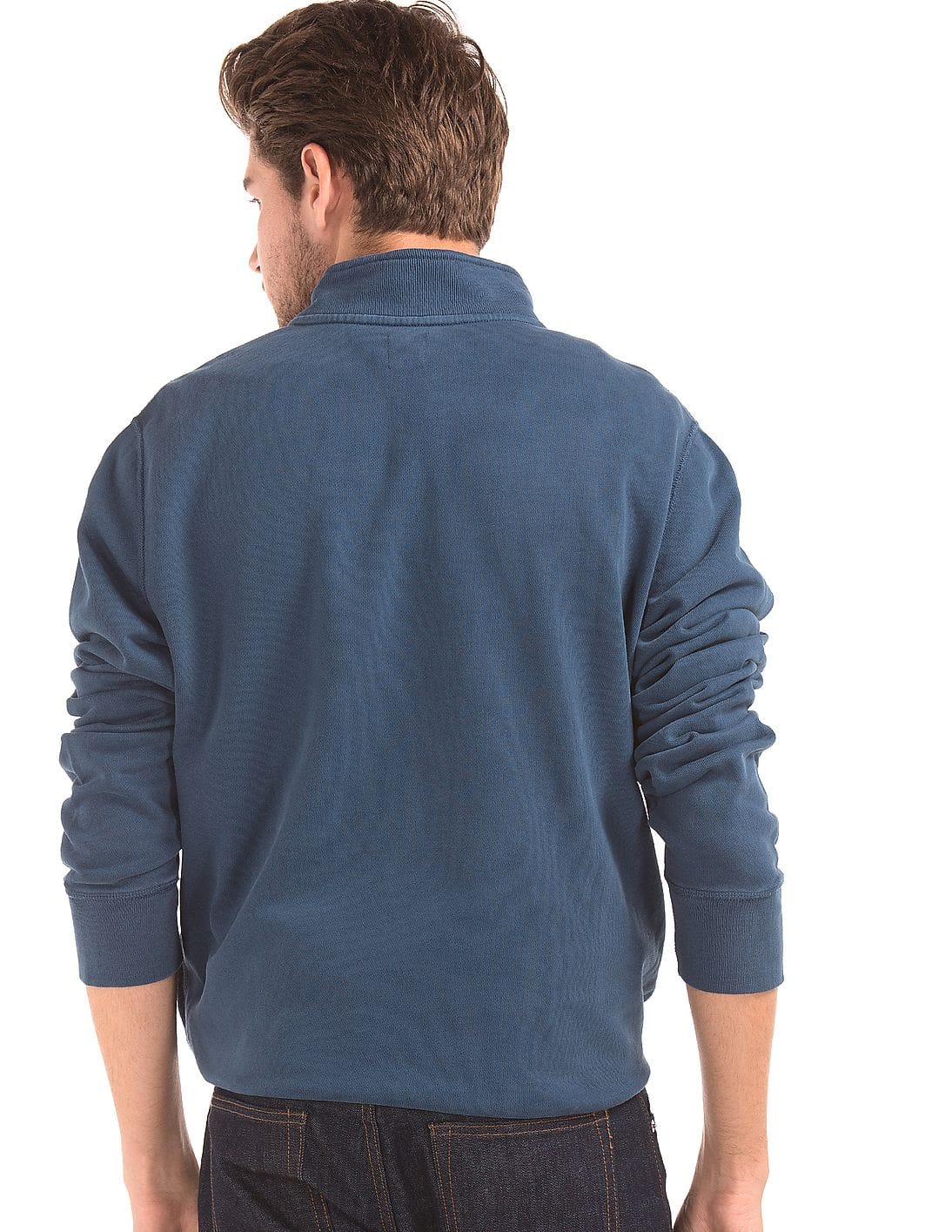 Buy GAP Men Men Blue Sun Wash Half Zip Sweatshirt - NNNOW.com