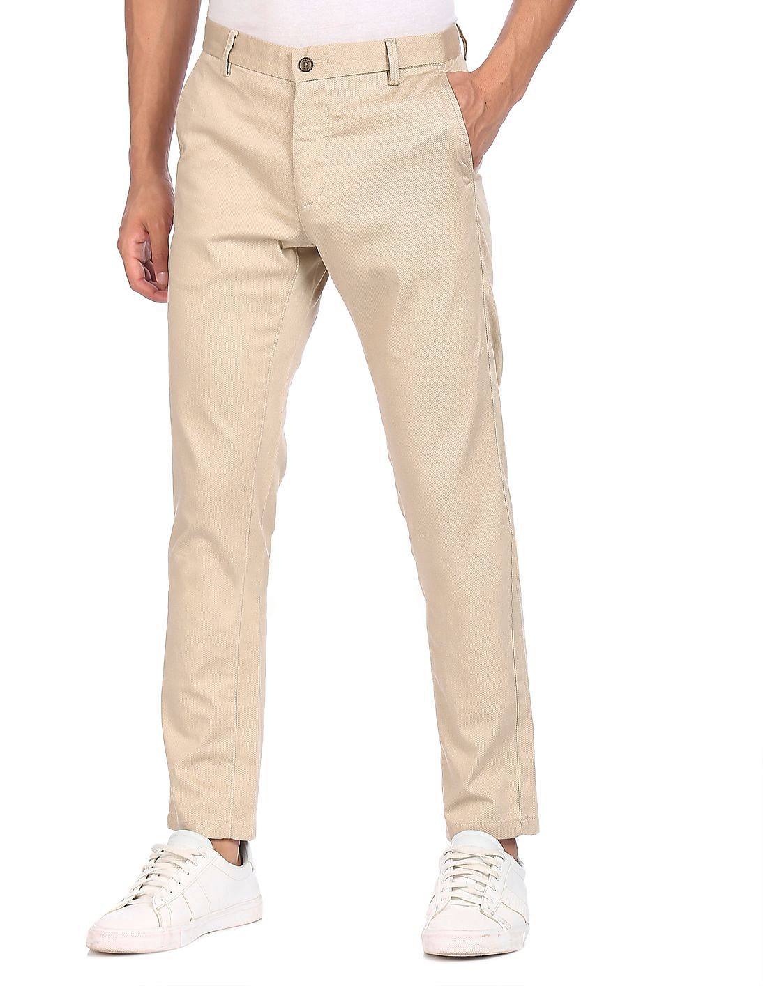 Arrow Formal Trousers  Buy Arrow Men Olive Brown Jackson Skinny Fit Low  Rise Formal Trousers Online  Nykaa Fashion