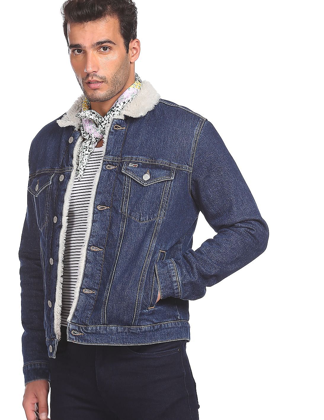 tommy hilfiger denim sherpa jacket