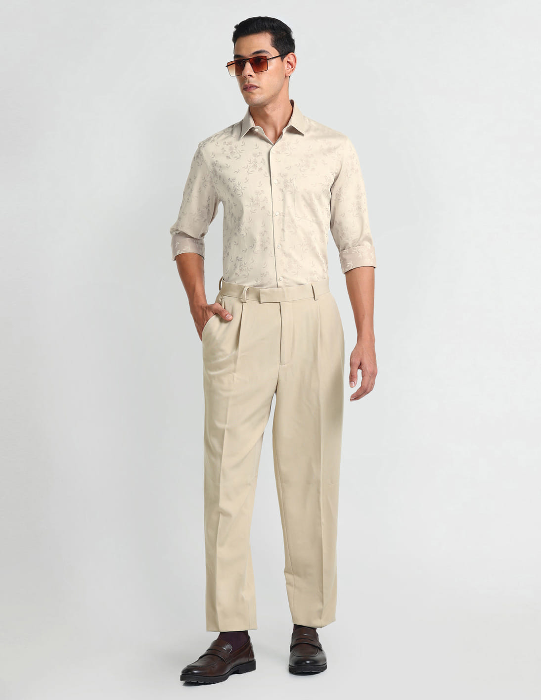 Buy Arrow Floral Jacquard Cotton Shirt - NNNOW.com