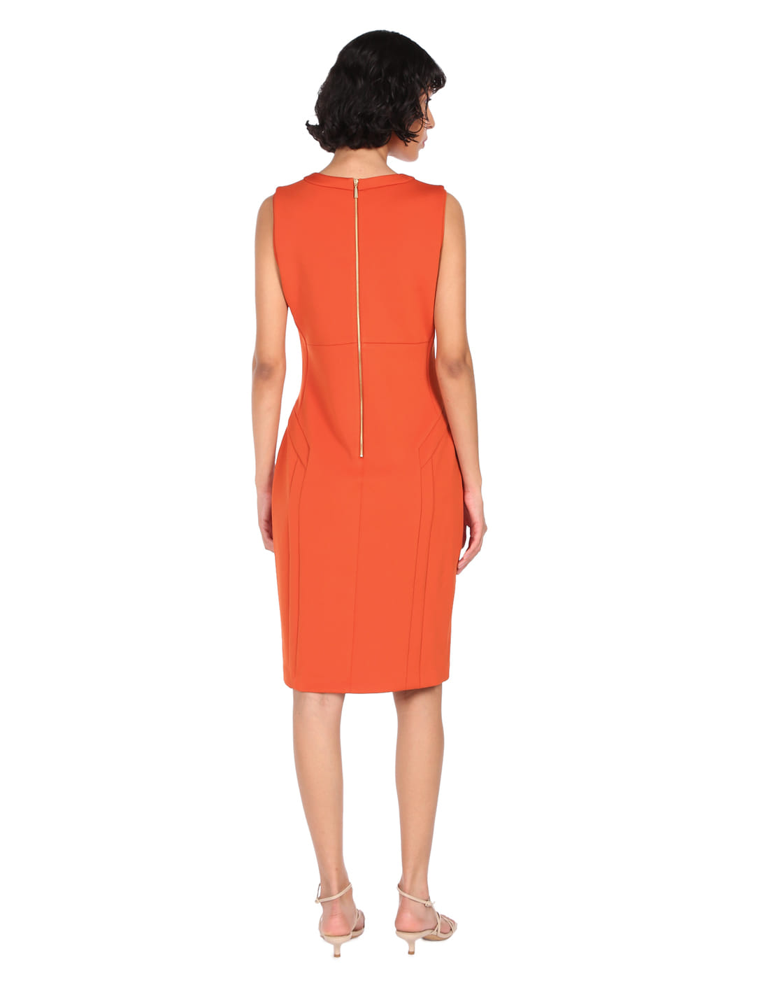 Buy Calvin Klein Women Orange Solid Panelled Bodycon Dress - NNNOW.com Buy Calvin Klein Women Orange Solid Panelled Bodycon Dress - NNNOW.com