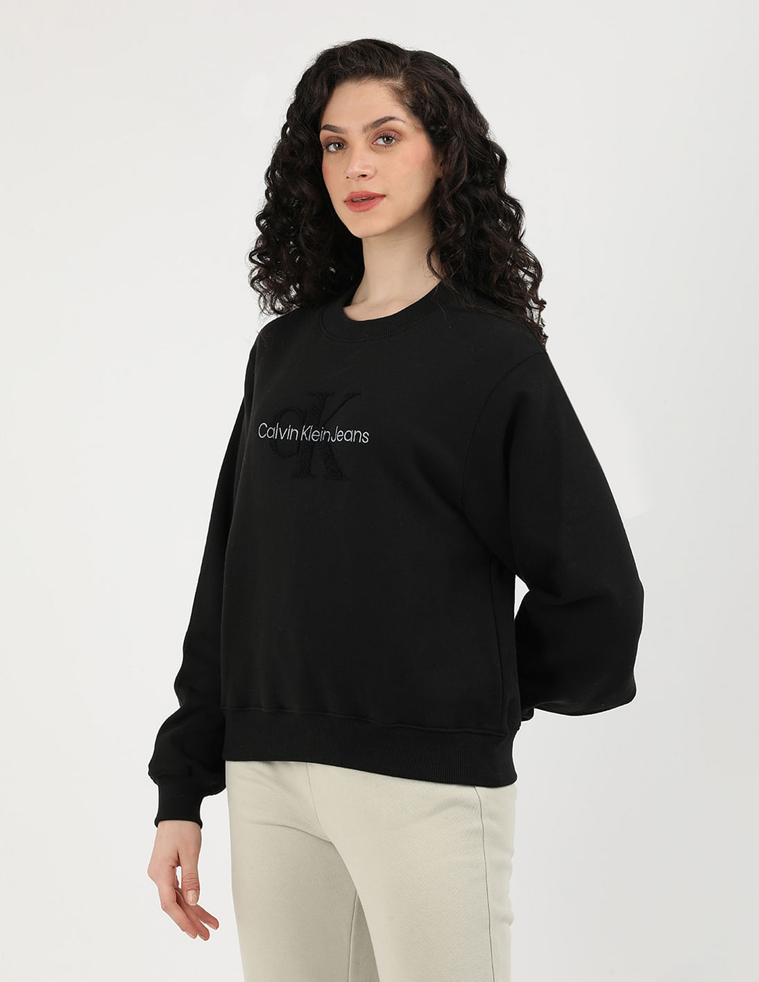 関税込み【 】unisex monologo sweatshirt in black Monologo Sweatshirt | Calvin Klein