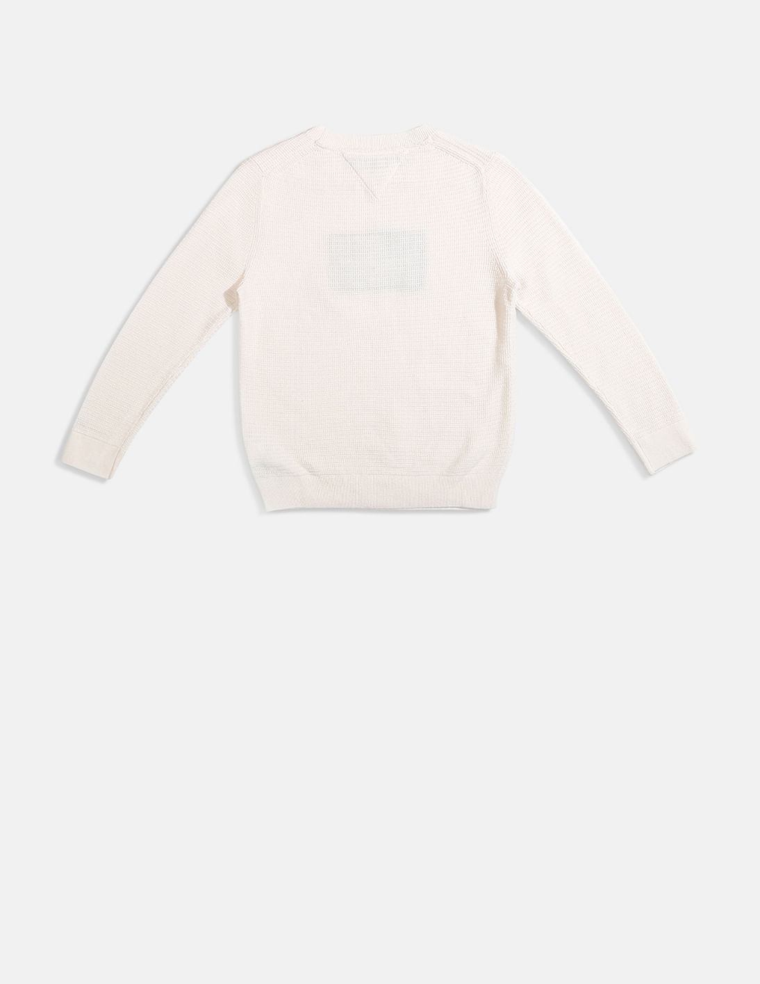 Buy Tommy Ivory Hilfiger Label Flag Organic Cotton Sweater Kids Boys