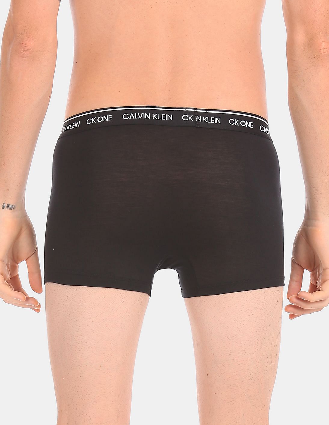 Buy Calvin Klein Underwear Men Black CK One Mid Rise Solid