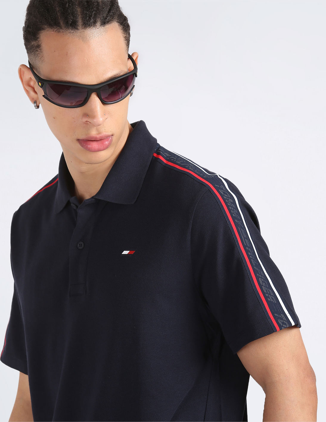 Buy Tommy Hilfiger Transitional Cotton Solid Shoulder Tape Polo Shirt