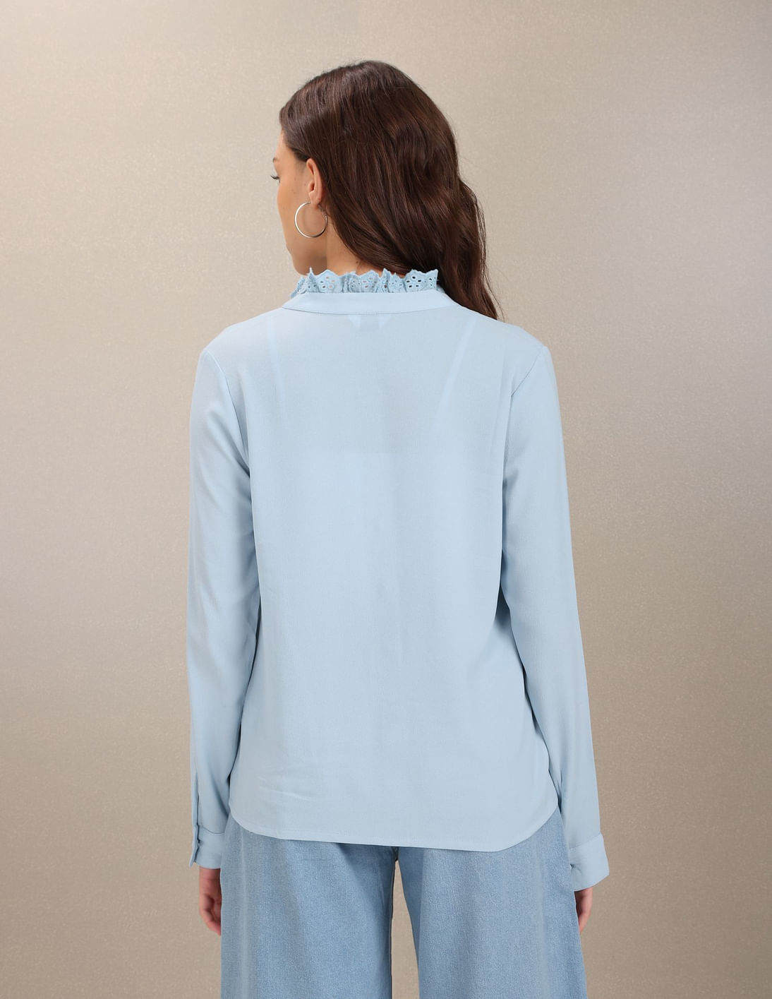 トップス lace point over size uniform L/S polo elbeco-lasd-higher-end-long-