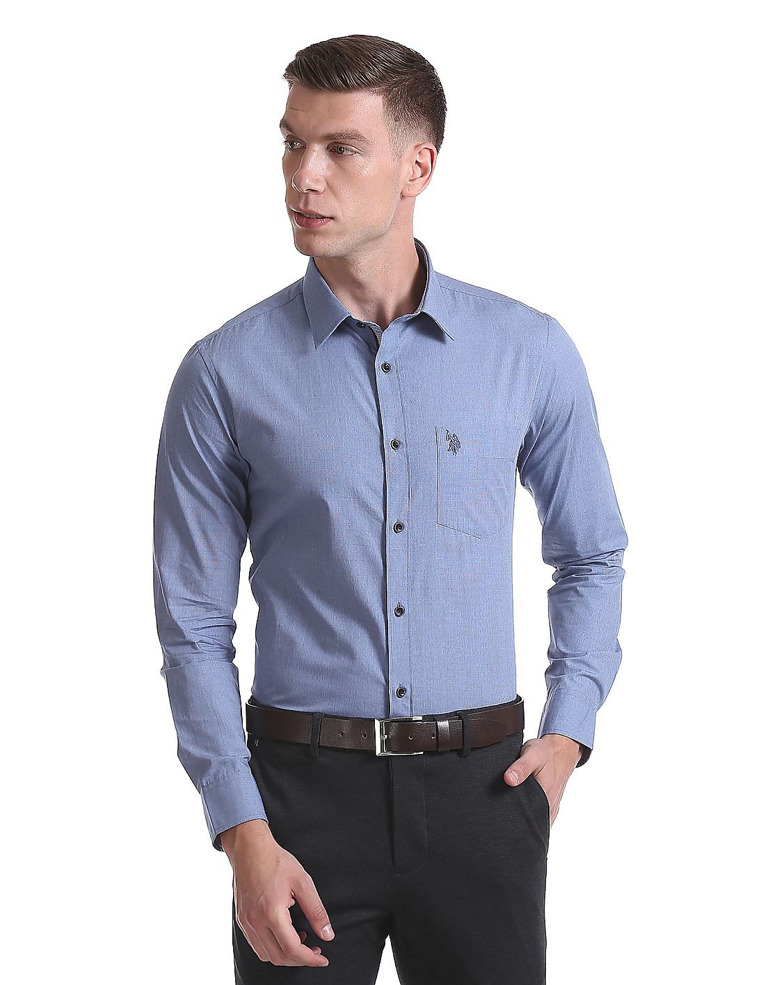 Buy Men Tailored Regular Fit Patterned Shirt online at NNNOW.com