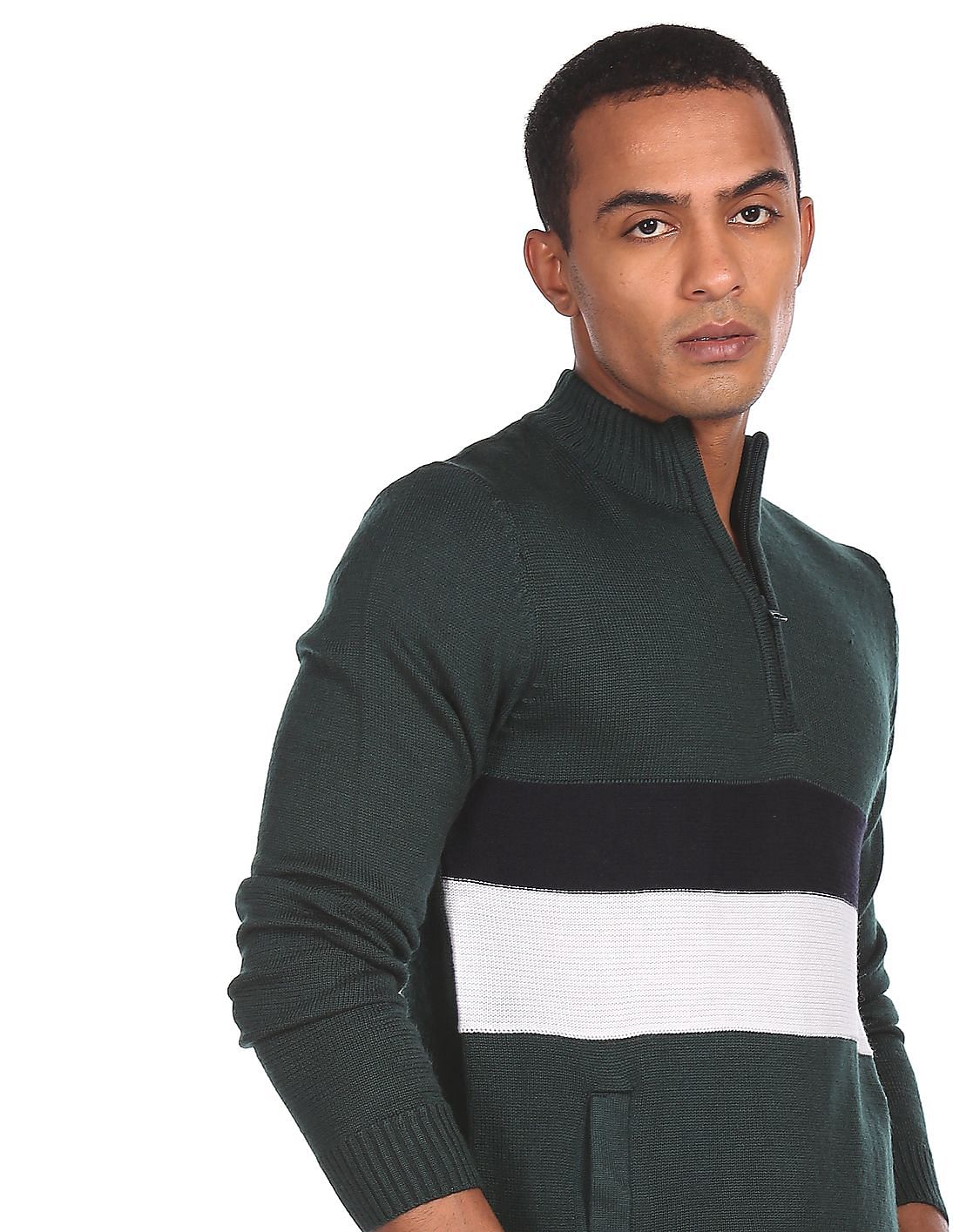 High neck long sweater sale